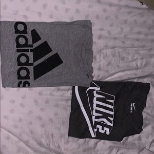 nike and adidas tees